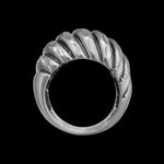 Size 4.5 - Diamond Cut Grooved Dome Ring