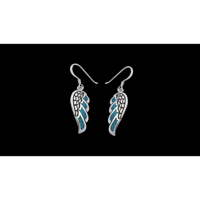 Winged Angel Earrings • Sterling Silver • Symbol of Protection and Serenity • Angelic Earrings