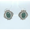 Malachite Wedding Earrings • 925 Sterling Silver • Handcrafted Bridal Jewelry