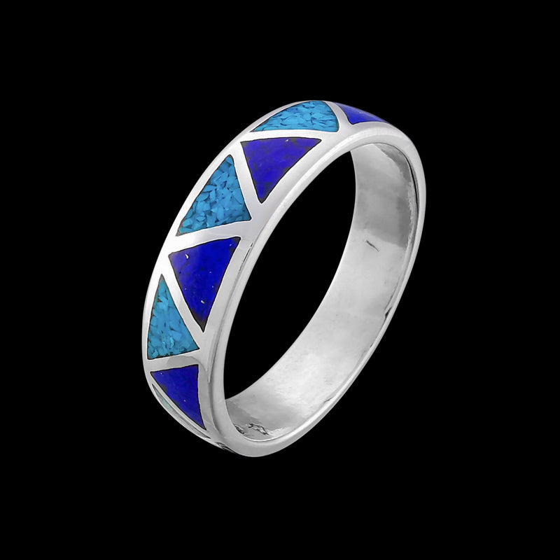 Navajo Ring, Wedding Band, Turquoise Wedding Ring, Lapis Wedding Ring, Native American Ring, Navajo Wedding Band