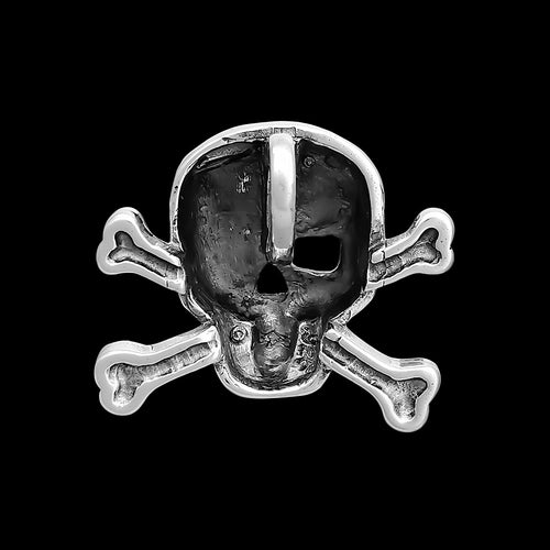 Pirate Pendant, 925 Sterling Silver Pendant, Skull Pendant, Brain Pendant, Zombie Pendant