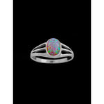 Navajo Handcrafted Purple Opal Engagement Style Ring • 925 Sterling Silver • Native American Jewelry