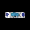 Sterling Silver Buffalo Ring • Turquoise and Lapis Lazuli Inlay • Running Bison Band • Tatanka Ivanbito • Navajo Handmade