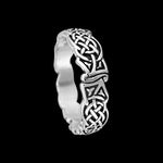 Size 5 -925 Sterling Silver Band Style Ring, Celtic Tribal Ring