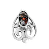 925 Sterling Silver Scrollwork Pendant inlaid with Wild Horse Magnesite