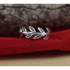 Leaves Band Ring • Sterling Silver • Sizes 5, 6, 7, 8, 9 • Symbol of Renewal and Growth
