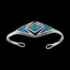 925 Sterling Silver Turquoise Bracelet • Native American Handcrafted • Southwestern