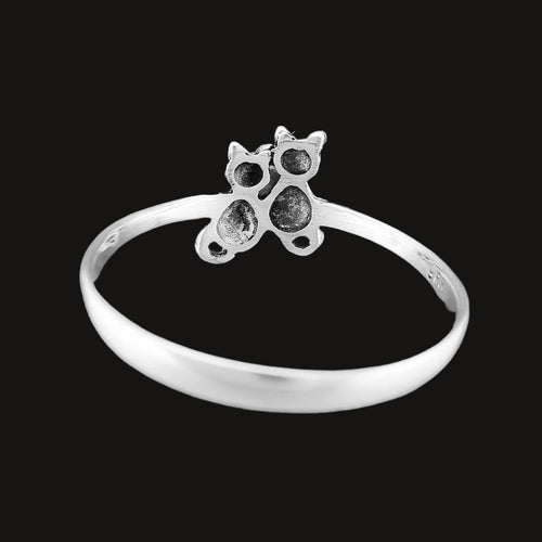 Beautiful 925 Sterling Silver Best Cat Friends ring