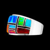 Navajo Opal Inlay Ring • 925 Silver • Indigenous Artistry • Southwest Style • Edward Johnson
