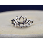 Exquisite Sterling Silver Lotus Flower Ring - Symbol of Purity and Rebirth