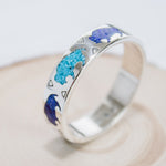 Sterling Silver Buffalo Ring • Turquoise and Lapis Lazuli Inlay • Running Bison Band • Tatanka Ivanbito • Navajo Handmade