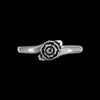 Sterling Silver Diamond Cut Tiny Rose Ring