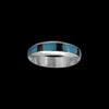 Vintage 925 Sterling Silver Turquoise & Black Onyx Ring, Rectangle Segmented Band Design, Handmade Gemstone Jewelry, Statement Navajo Birthstone Band (6.5)