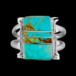 Navajo Turquoise Ring • Royston Turquoise • 925 Silver • Handmade by Steve Francisco • Size 6.5