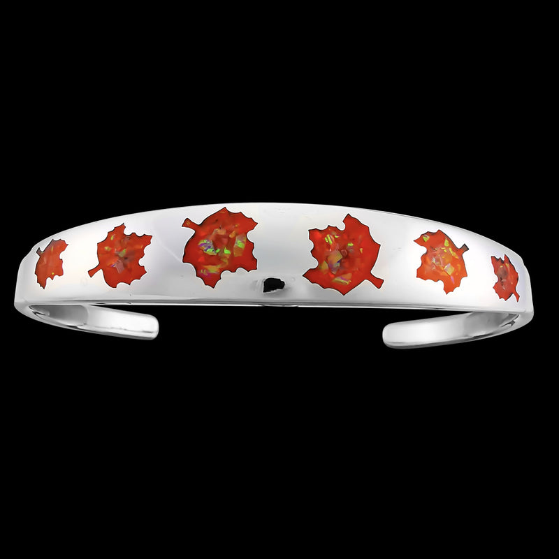 Maple Leaf Bracelet • 925 Sterling Silver • Tree Jewelry • Fall Season