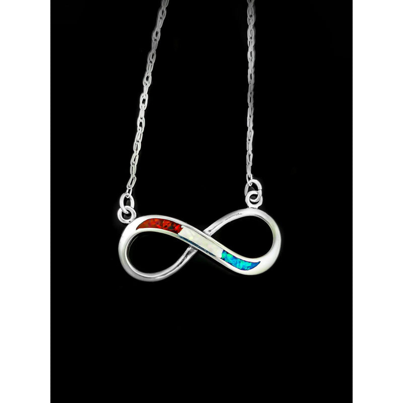 Infinity Pendant • 925 Sterling Silver • America-Inspired Necklace • Navajo Handcrafted