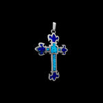 Cross Pendant, 925 Sterling Silver Pendant, Christian Pendant, Jesus Pendant, Fleur De Lis Cross Jewelry