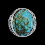 Sierra Nevada Turquoise Ring, Thunderbird Ring, 925 Sterling Silver Ring, Navajo Ring, Native American Handmade Jewelry, Turquoise Ring