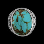 Sierra Nevada Turquoise Ring, Thunderbird Ring, 925 Sterling Silver Ring, Navajo Ring, Native American Handmade Jewelry, Turquoise Ring