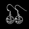 925 Sterling Silver Toadstool and Fiddlehead Fern dangle and drop earrings