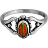 925 Sterling Silver Navajo Ring • Red Opal Gemstone • Handcrafted Statement Jewelry