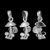 925 Sterling Silver Bunch o' Shrooms Pendant