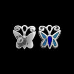 Butterfly Earrings • 925 Sterling Silver • Turquoise Gemstone • Navajo Handmade