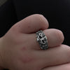 925 Sterling Silver Cosmic Mushroom Ring, Handmade Silver Toadstool Ring