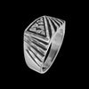 925 Sterling Silver Flag Ring • Diamond Cuts • Abstract Flag Design • Navajo Handmade • Size 11