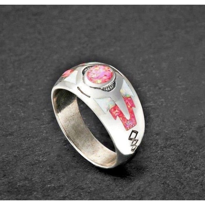 Opal Ring • Southwestern Style • 925 Sterling Silver • Navajo Handmade