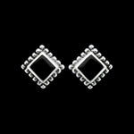 Square Earrings • 925 Sterling Silver • Elegant and Chic