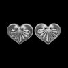 925 Sterling Silver Heart Earrings, Vintage Heart Earrings, Wedding Earrings