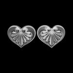 925 Sterling Silver Heart Earrings, Vintage Heart Earrings, Wedding Earrings