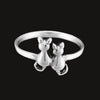 Beautiful 925 Sterling Silver Best Cat Friends ring