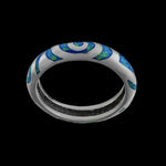 Tribal Ring, 925 Sterling Silver ring, Opal ring, Blue Opal ring