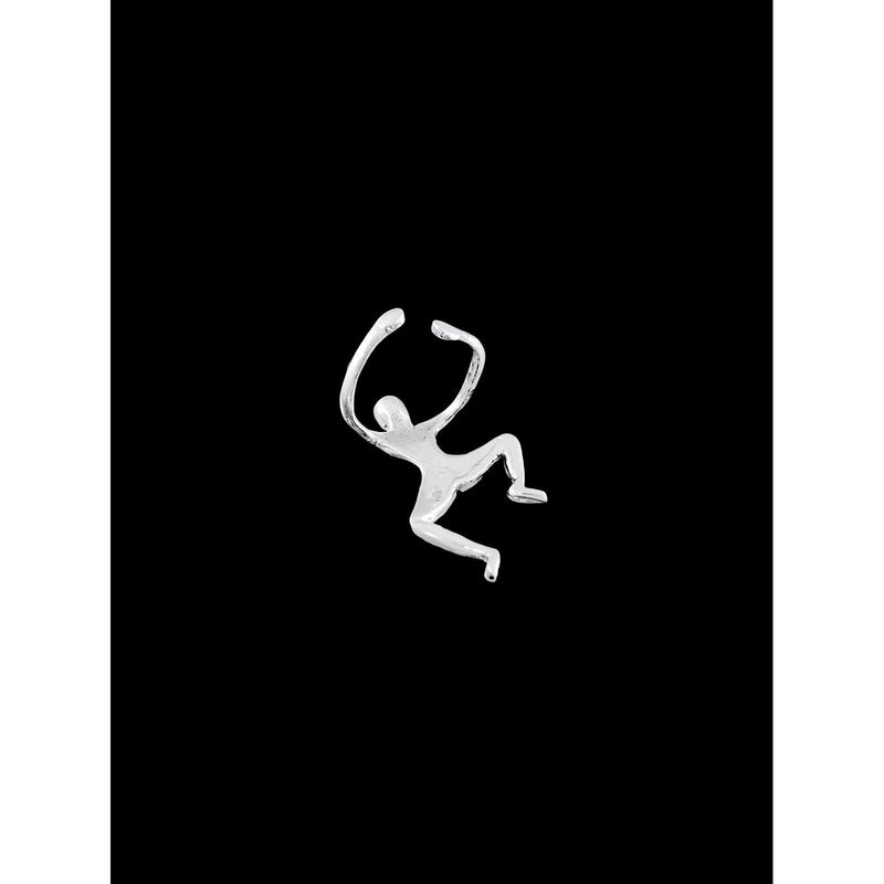 Sterling Silver Climbing Man Ear Cuff