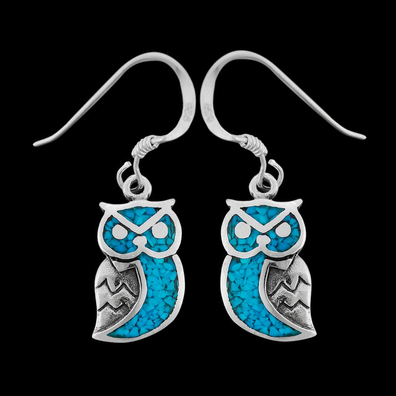 Great Horned Owl Earrings • 925 Sterling Silver • Nature-inspired Jewelry