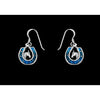 Sterling Silver and Turquoise Horseshoe Bust Dangle Earrings