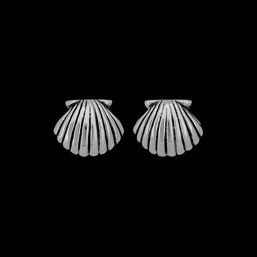 925 Sterling Silver Seashell Beach Stud Earrings