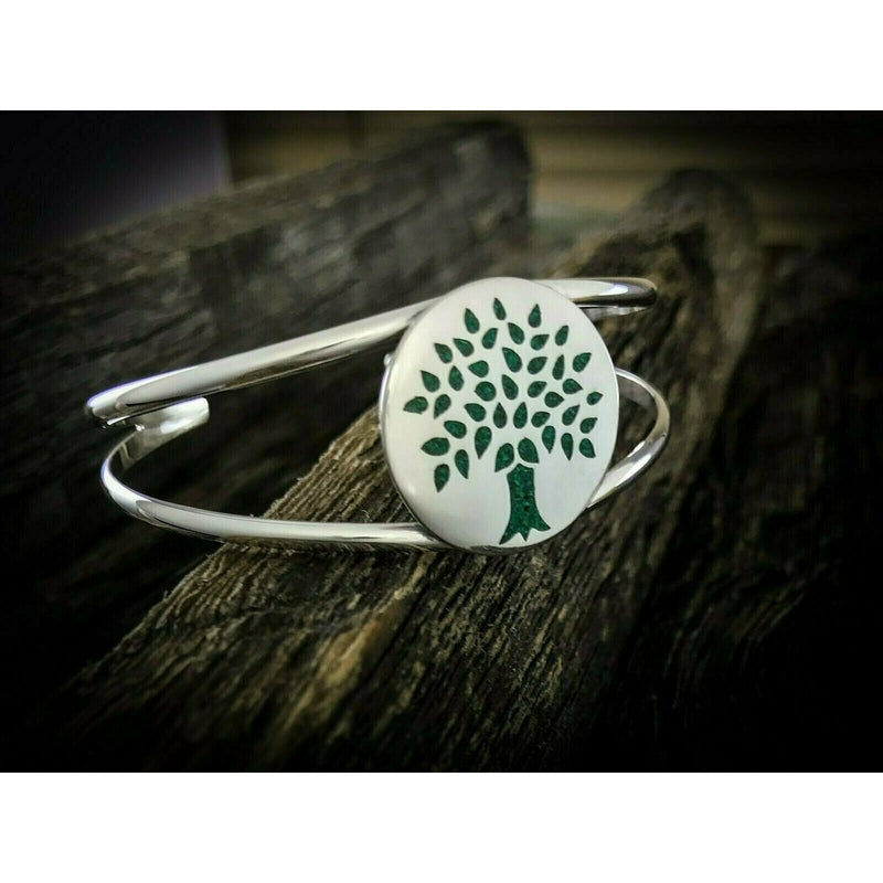 Family Tree Cuff Bracelet • 925 Sterling Silver • Native American Handcrafted Jewelry • Family Tree Design