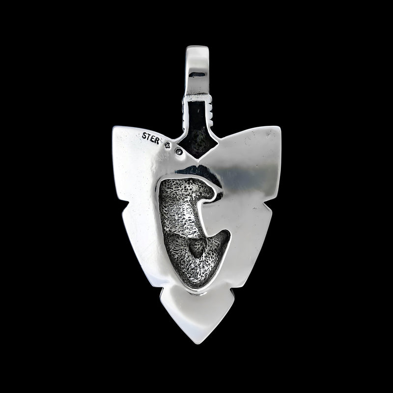 Eagle and Arrowhead Pendant • 925 Sterling Silver • Handcrafted Native American Jewelry