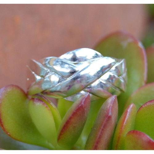 Stunning 6-Piece Sterling Silver Puzzle Ring - Available in Sizes 6 to 12