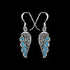 Winged Angel Earrings • Sterling Silver • Symbol of Protection and Serenity • Angelic Earrings