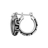 925 Sterling Silver Spiral Hoop Earrings inlaid with Black Resin