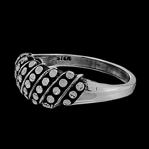 Size 4.5 - Diamond Cut Art Deco Band