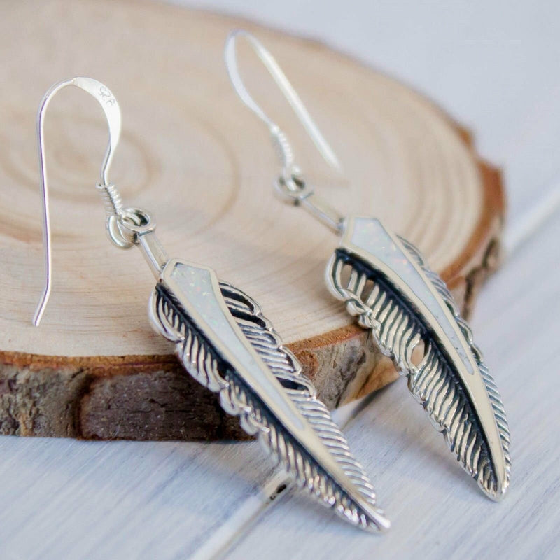 Bird Feather Earrings • 925 Sterling Silver • Nature Inspired Design • Boho Chic Style