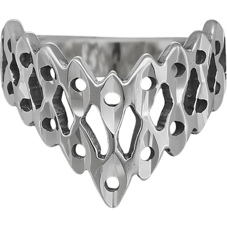 Size 6 Diamond Cut Lattice Ring