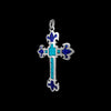 Cross Pendant, 925 Sterling Silver Pendant, Christian Pendant, Jesus Pendant, Fleur De Lis Cross Jewelry