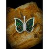 Rainbow Butterfly Pendant • Opal Butterfly Design • 925 Sterling Silver