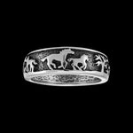 Horse Band Ring • Native American Inspired • Sterling Silver • Navajo Handcrafted